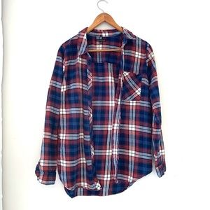 Plaid Flannel Button Up Shirt